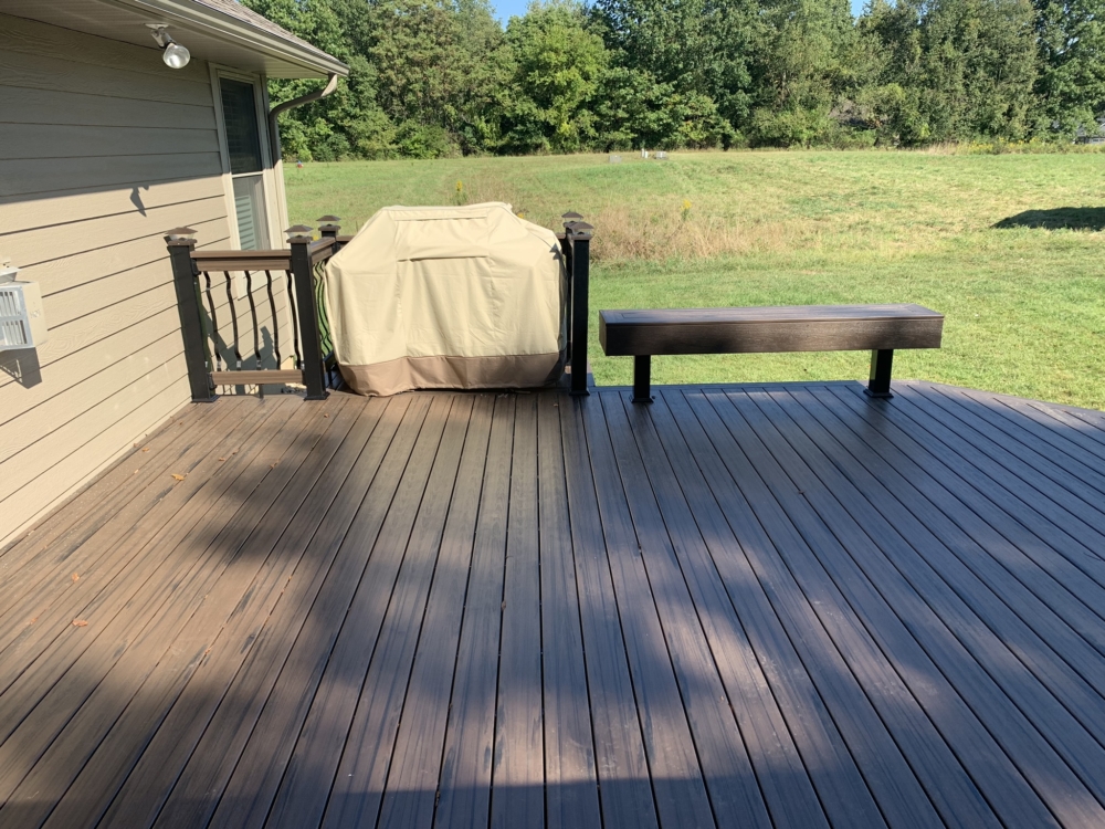 Walnut with Bench and 2x4 railing Grill by River Valley