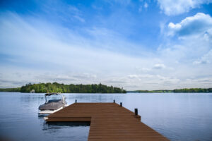 Boat Dock made from Armadillo Composite Decking