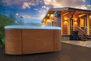 Hot Tub sitting on a deck